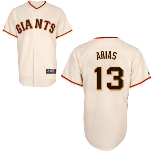 Joaquin arias #13 Youth Baseball Jersey-San Francisco Giants Authentic Home White Cool Base MLB Jersey